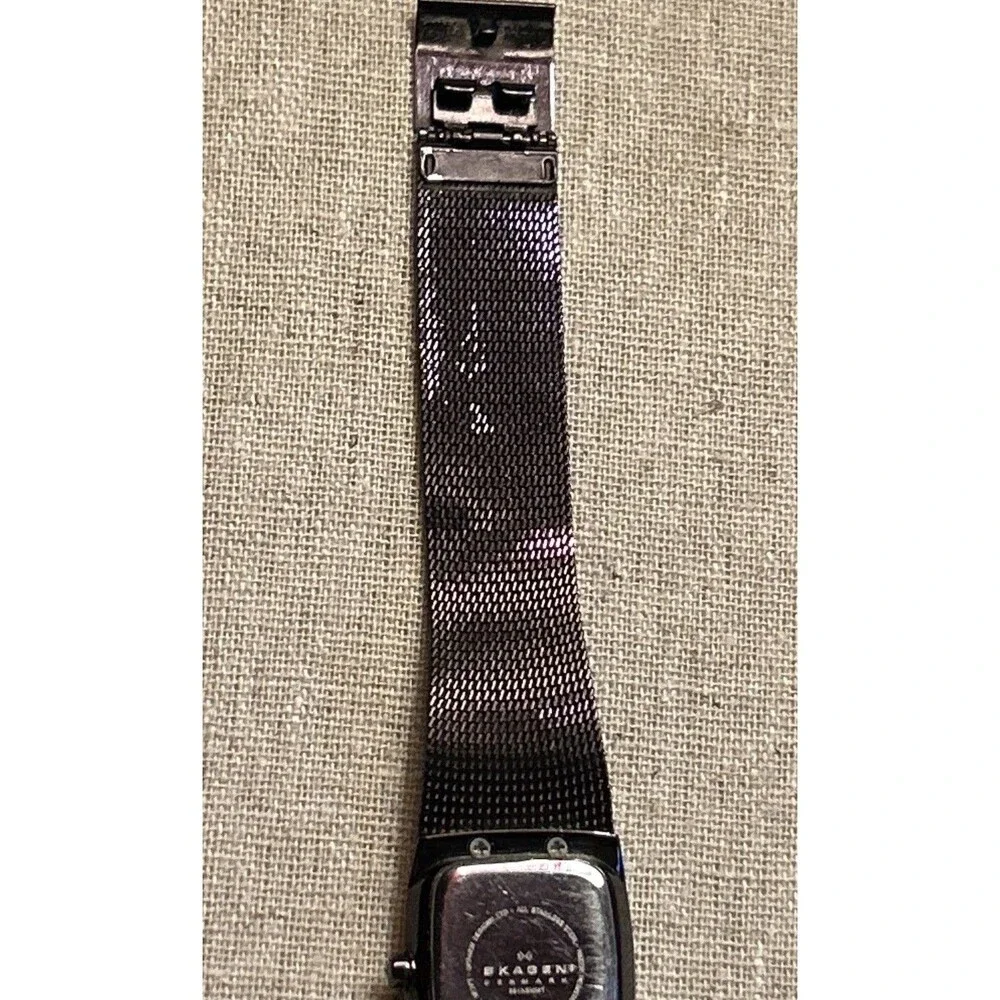 Skagen Dark Brown Steel Mesh Band Ladies Watch Quartz Movement Water Resistant